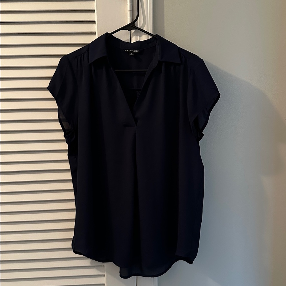 Stitch Fix Womens Large Navy 41 Hawthorn Emryn Blouse